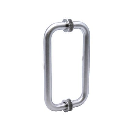 FHC 8" Center-To-Center Tubular Shower Door Handles, Satin Nickel (US15) Finished