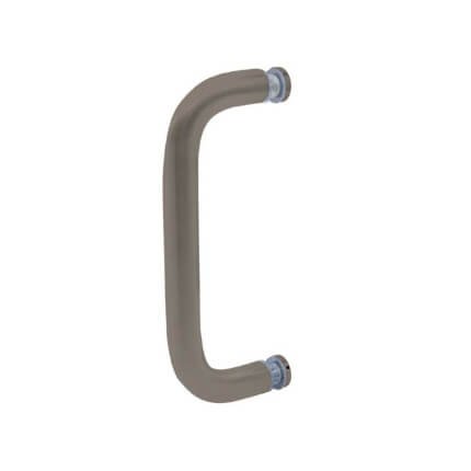 FHC 6" Single Sided Tubular Pull No Metal Washers Shower Door Handles, Satin Nickel (US15) Finished