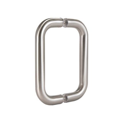 FHC 6" Center-To-Center Tubular No Washers Back To Back Shower Door Handles, Satin Nickel (US15) Finished