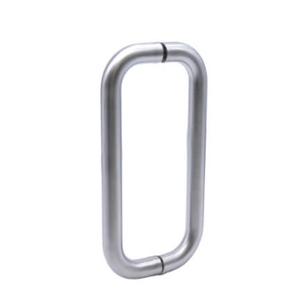 FHC 8" Center-To-Center Tubular No Washers Back To Back Shower Door Handles, Satin Nickel (US15)Finished