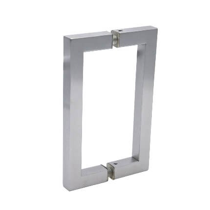 FHC 6" Center-To-Center Square Shower Door Handles, Satin Nickel (US15) Finished