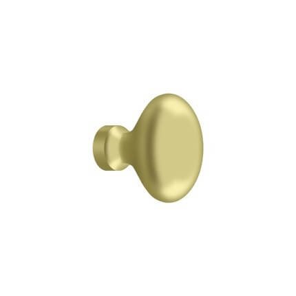 Deltana Cabinet Knob KE125, Oval, Solid Brass, 1-1/4" Diameter