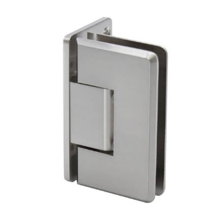 FHC Preston Beveled 5 Degree Positive Close Wall Mount Hinge for Shower Doors, Satin Nickel (US15) Finished