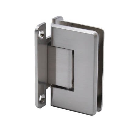 FHC Preston Series Wall Mount Hinge For Shower Doors - Full Back Plate, Satin Nickel (US15) Finished