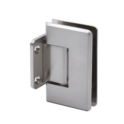 FHC Carolina Beveled Wall Mount Hinge for Shower Doors - Short Back Plate, Satin Nickel (US15) Finished