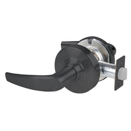Schlage Athens Door Handle, Mechanical Door Locks, ND Series , Non-Keyed Function, Passage Latch, Flat Black Finish