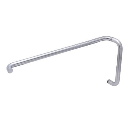FHC 8" Pull Handle 18" Towel Bar Combo No Washers, Satin Nickel (US15) Finished