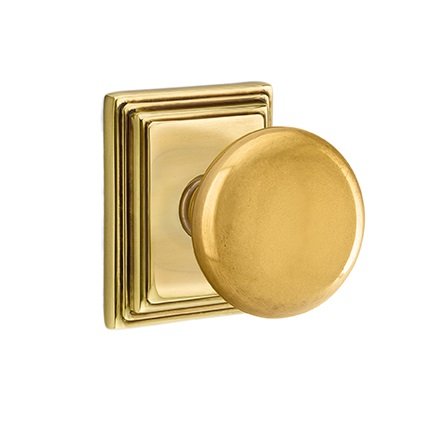 Emtek 8161P American Heritage Classic Brass Providence Knob, Wilshire Rosette