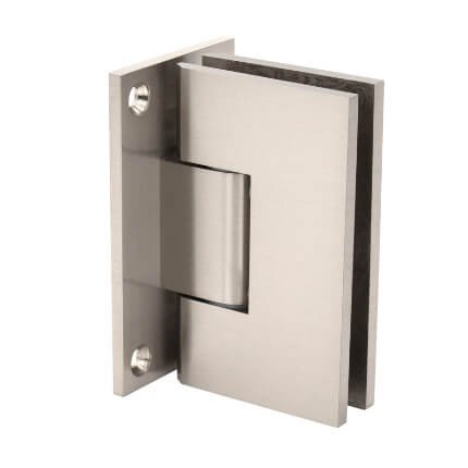 FHC Valore HD Series Wall Mount Hinge for Shower Doors - Full Back Plate, Satin Nickel (US15) Finished