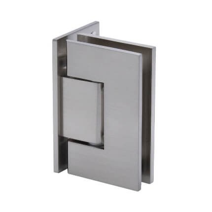 FHC Venice Series Wall Mount Hinge for Shower Doors - Offset Back Plate, Satin Nickel (US15) Finished