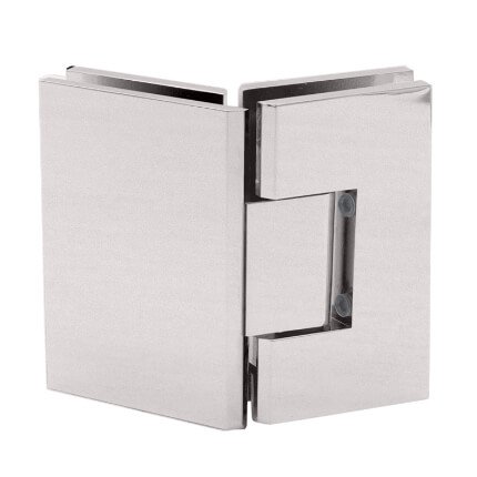 FHC Venice Square 5 Degree Positive Close Glass To Glass 135 Degree Hinge for Shower Doors, Satin Nickel (US15) Finished