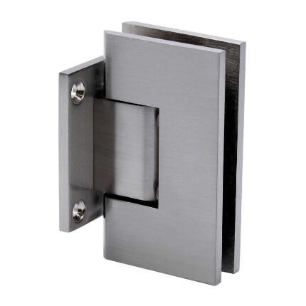 FHC Venice Adjustable Square Wall Mount Hinge for Shower Doors, Satin Nickel (US15) Finished