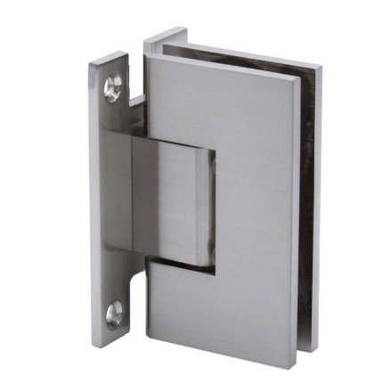 FHC Venice H Back Plate Wall Mount Hinge for Shower Doors, Satin Nickel (US15) Finished