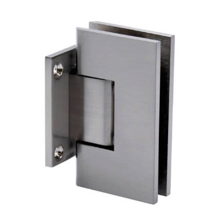FHC Venice Square 5 Degree Positive Wall Mount Hinge for Shower Doors, Satin Nickel (US15) Finished