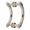 FHC Opulent Series 8" Back-To-Back Offset Shower Door Handles, Satin Nickel (US15) Finished