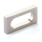 Cafe Rectangular Cabinet Knob - Brushed Nickel
