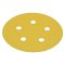 Hafele Abrasive Paper Disc, 5" Aluminum Oxide, Hook-N-Loop, 5 Holes, Grit 100, Pack of 100
