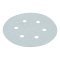 Hafele Abrasive Disc, Hook-N-Loop, 6", Silicone Carbide, 6 Holes, Grit 100, Pack of 100