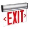 Topaz ESEL/SFS/CL/B LED Indoor Luminaries Exit & Emergency Lighting, Clear Edge Lit Exit Sign, Red Font