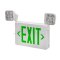 Topaz TPESC/LED LED Exit Sign with 2-Lamp Heads and Battery Backup, Green Font