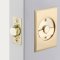Emtek Rectangular Pocket Door Tubular Lock in Polished Brass Finish (US3)
