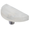 Fused Glass Half Moon Knob - Brushed Stainless Steel