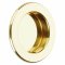 Emtek #2211 Brass Round Flush Door Pull for 2-1/8" Bore, Polished Brass (US3) Finished