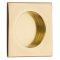 Emtek #2213 Brass Square Flush Door Pull for 2-1/8" Bore  Polished Brass (US3) Finished