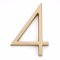 Emtek Modern House Numbers 4 digit Satin Brass (US4) Finished