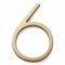 Emtek Modern House Numbers 6 digit Satin Brass (US4) Finished