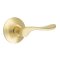 Emtek Luzern Door Handle, Modern Classic Brass, Passage, Modern Rosette, Satin Brass (US4) Finish