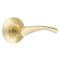 Emtek Triton Door Handle, Modern Designer Brass, Passage, Modern Rosette, Satin Brass (US4) Finish