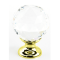 Stargaze, Crystal Round Knob - Polished Brass