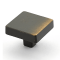 Vinci Rustic Square Cabinet Knob - Antique Bronze