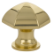 Emtek 86119 Hexagon Knob- Polished Brass