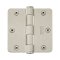 Emtek 96123 Solid Brass Hinge with 1/4" Radius, Satin Nickel Finish