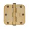 Emtek 96233 Solid Brass Hinges, Plain Bearing, 3.5" x 3.5", US7 Finish