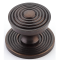 Sonata Knob with Backplate - Dark Antique Bronze
