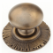 Sunburst Cabinet Knob with Backplate - Estate Dover