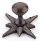 Sonata, Cabinet Knob with Star Backplate - Dark Antique Bronze