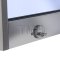 Assa Abloy PFD-100 Bottom Glass Door Patch Lock with 1" (5-Pin) Cylinder And Thumbturn, Clear Anodized Aluminum (US28) Finish