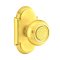 Emtek Belmont Door Knob, Designer Brass, Passage, #8 Rosette, Polished Brass - Lifetime (US3) Finish