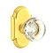 Emtek Georgetown Glass Door Knob, Glass Knobset, Passage, #8 Rosette, Polished Brass - Lifetime (US3) Finish