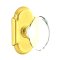 Emtek Hampton Glass Door Knob, Glass Knobset, Passage, #8 Rosette, Polished Brass - Lifetime (US3) Finish