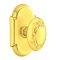 Emtek Victoria Door Knob, Designer Brass, Passage, #8 Rosette, Polished Brass - Lifetime (US3) Finish