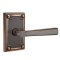 Emtek Arts & Crafts Door Lever, Arts & Crafts, Passage, Arts & Crafts Rosette, Oil Rubbed Bronze (US10B) Finish