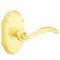 Emtek Elan Door Handle, Designer Brass, Passage, #8 Rosette, Polished Brass - Lifetime (US3) Finish