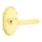 Emtek Milano Door Handle, Classic Brass, Passage, #8 Rosette, Polished Brass - Lifetime (US3) Finish