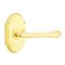 Emtek Turino Door Handle, Classic Brass, Passage, #8 Rosette, Polished Brass - Lifetime (US3) Finish