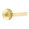 Emtek Breslin Door Handle, Modern Designer Brass, Passage, Modern Rosette, Satin Brass (US4) Finish